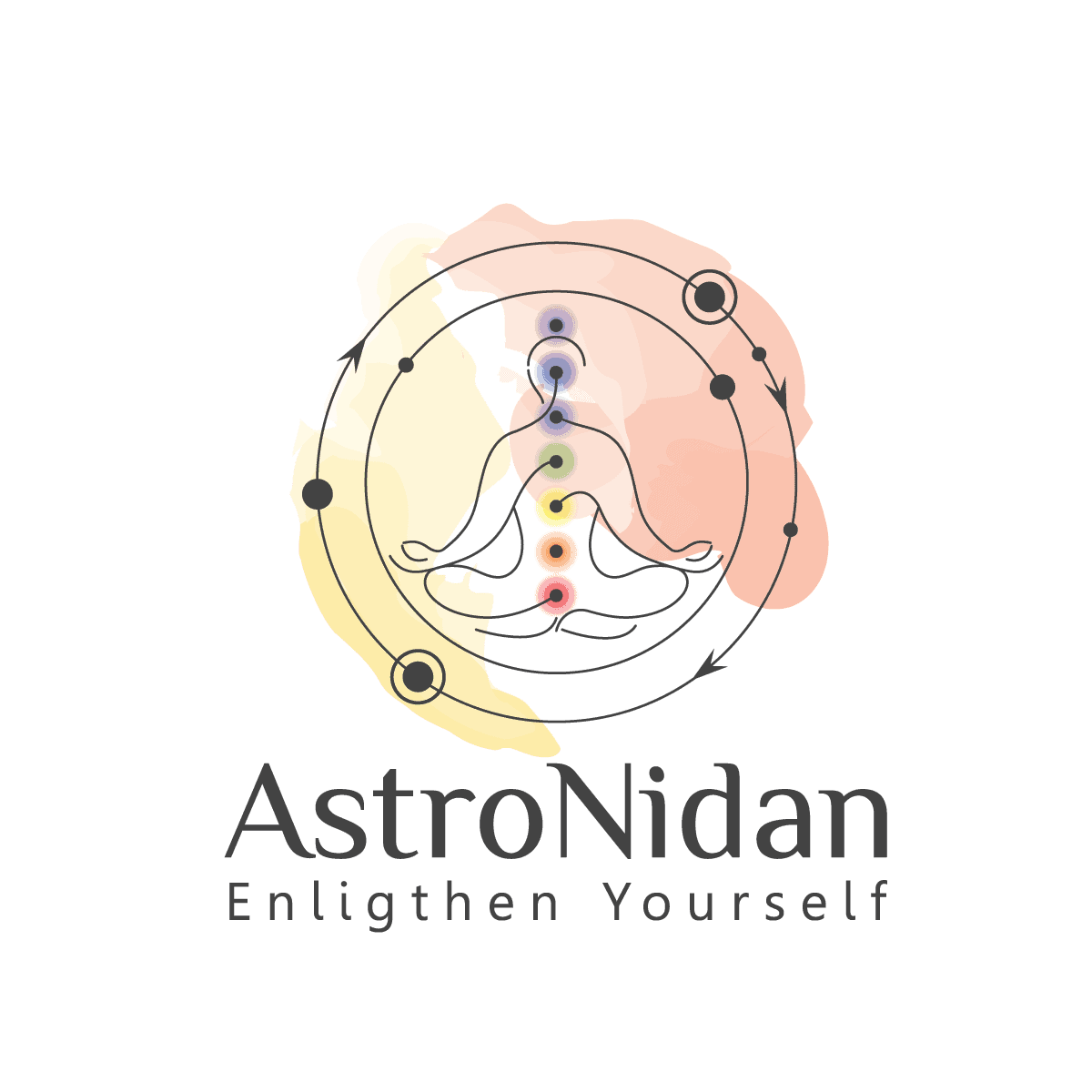 astronidan logo with name and tagline for astrology predictions, kundali matching / horoscope matching @ AstroNidan